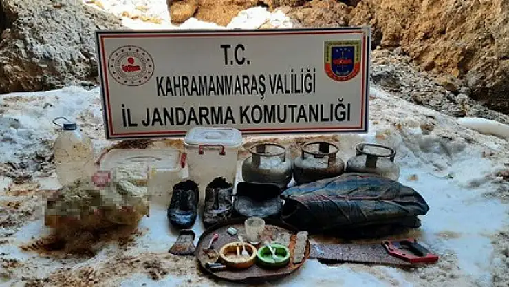 'Teröristlerin kullandığı mağarada yaşam malzemesi ele geçirildi'