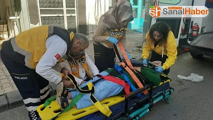 Tezgahtan düşen kadın yaralandı