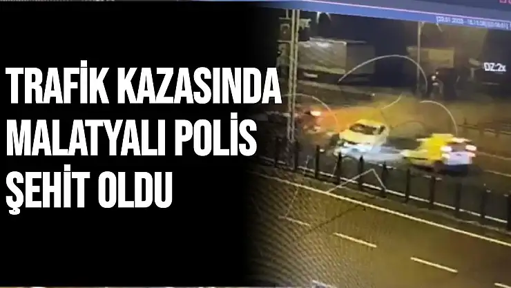 Trafik kazasında Malatyalı polis şehit oldu