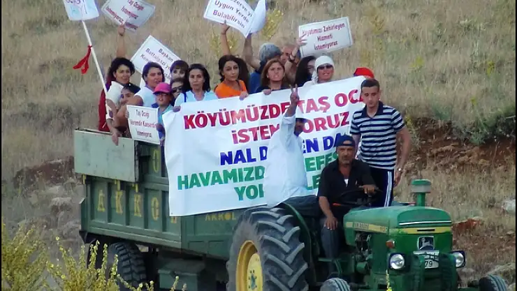 MALATYA'DA TAŞ OCAĞI EYLEMİ 