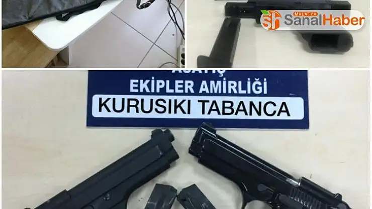 Tüfek ve tabancalar ele geçirildi