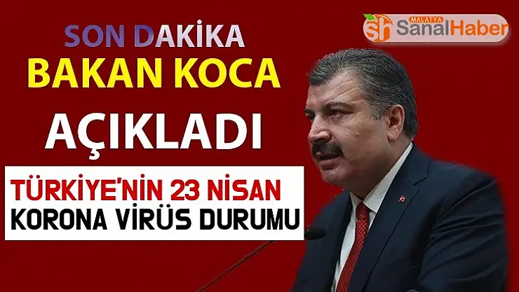 Türkiye'nin 23 Nisan Korona Virüs Durumu