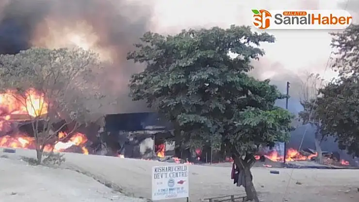 Uganda'da akaryakıt tankeri patladı : 10 ölü