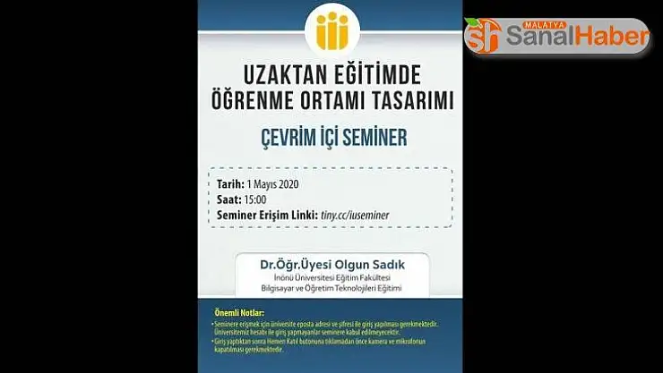 Uzaktan eğitimde çevrimiçi seminer