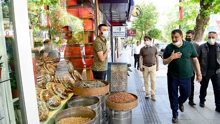 'Vali Baruş ve Başkan Gürkan´dan esnafa ziyaret'