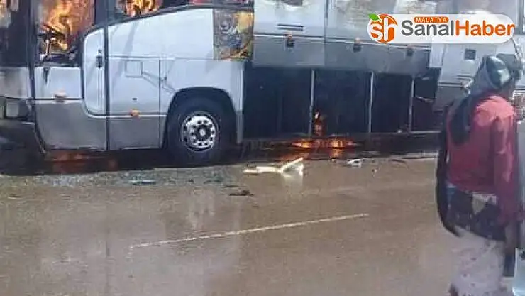 Yemen'de otobüs yandı: 3 ölü, 7 yaralı