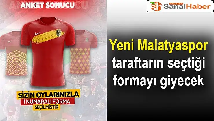 Yeni Malatyaspor, taraftarın seçtiği formayı giyecek