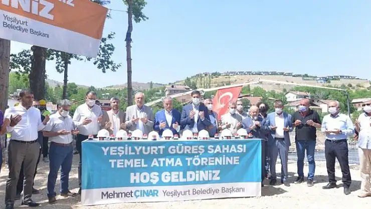 'Yeşilyurt güreş sahasının temeli törenle atıldı'