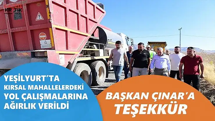 Yeşilyurt´ta kırsal mahallelerdeki yol çalışmalarına ağırlık verildi