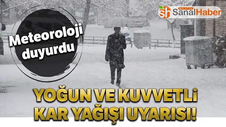 Yoğun ve Kuvvetli Kar Yağışı uyarısı