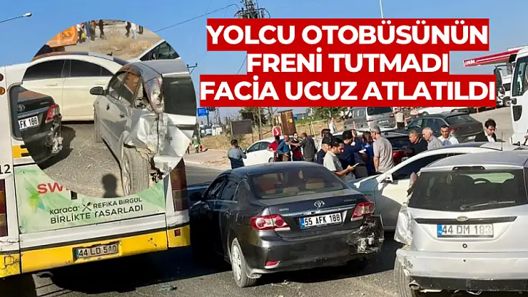 Yolcu otobüsünün freni tutmadı, facia ucuz atlatıldı