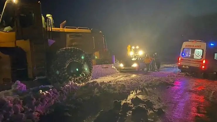 'Yollar kapandı, ekipler hasta vatandaşa ulaşmak için seferber oldu'