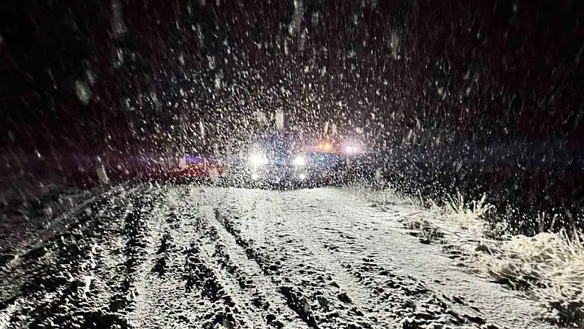 Malatya kırsalında kar yağışı etkili oluyor