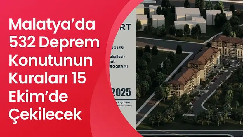 Malatya'da 532 Deprem Konutunun Kuraları 15 Ekim'de Çekilecek