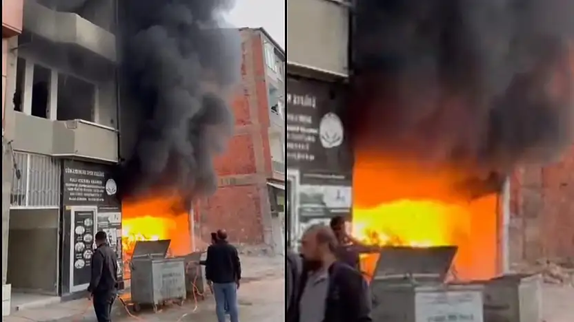 Niyazi Mahallesi'nde Metruk İş Yerinde Yangın