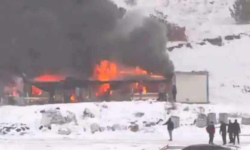 Malatya'da Bir Şantiyede Daha Yangın Paniği