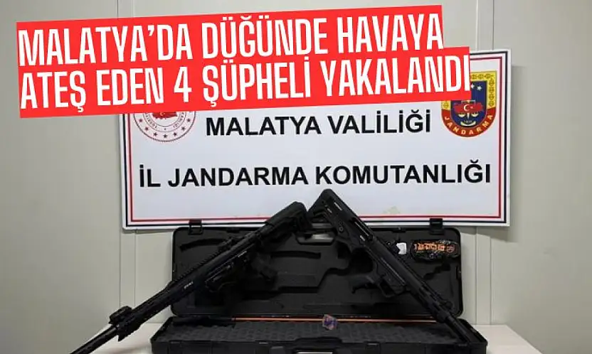 Malatya'da Düğünde Havaya Ateş Eden 4 Şüpheli Yakalandı