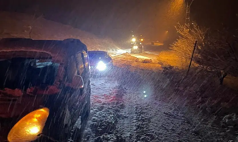 Malatya'da kar yağışı ulaşımı olumsuz etkiledi