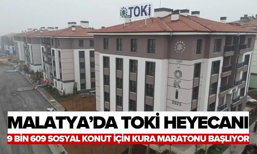 Malatya'da TOKİ Heyecanı: 9 Bin 609 Sosyal Konut İçin Kura Maratonu Başlıyor